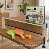 Adjustable Table Tennis Retractable Net Set with Paddles & Balls
