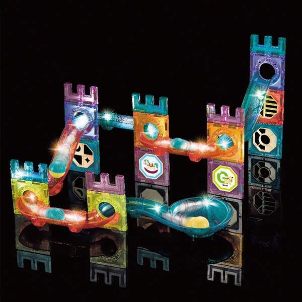 Magic Magnetic Blocks – 56-Piece Building Set with Slides & Tunnels