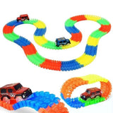 220 Pieces Glow in the Dark Race Track Set with LED Racing Car