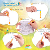 Changeable Color Marker Set for Kids – 6 Color Mixing Pens