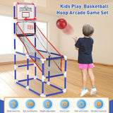 Kids Basketball Set with 2 Hoops, Backboards & Air Pump