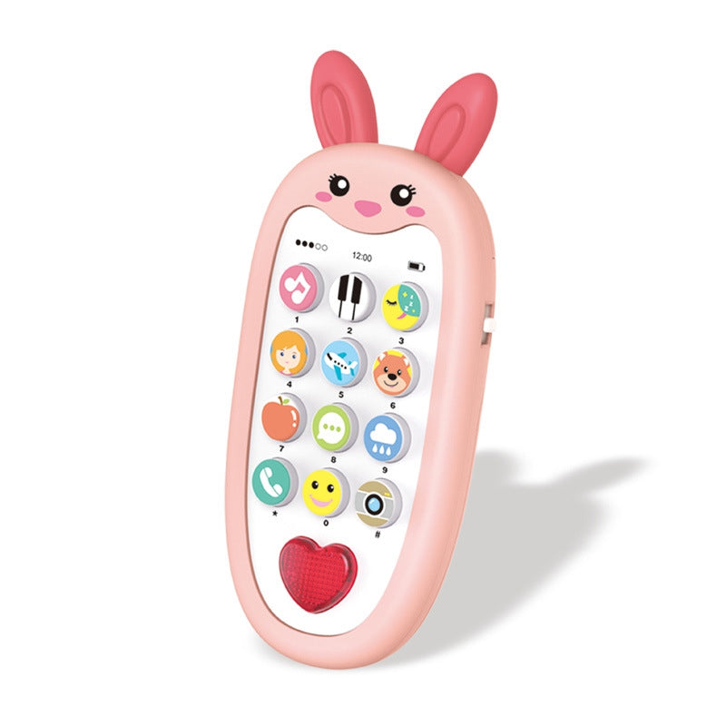 Bunny Themed Toy Phone with Music & Lights for Toddlers