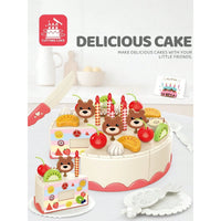 Cake kitchen playset accessories with plates and utensils