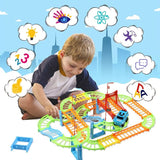 Rapid Variety Railway Racing Track Playset with SUV Toy Cars