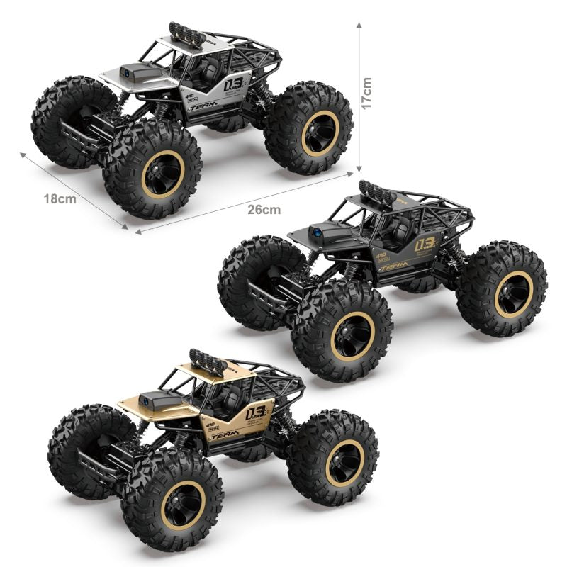 1:16 Scale 2.4GHz RC Rock Crawler with Live Transmission & Rechargeable Battery