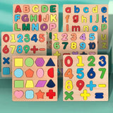 Wooden 3D Shapes Puzzle Board for Kids