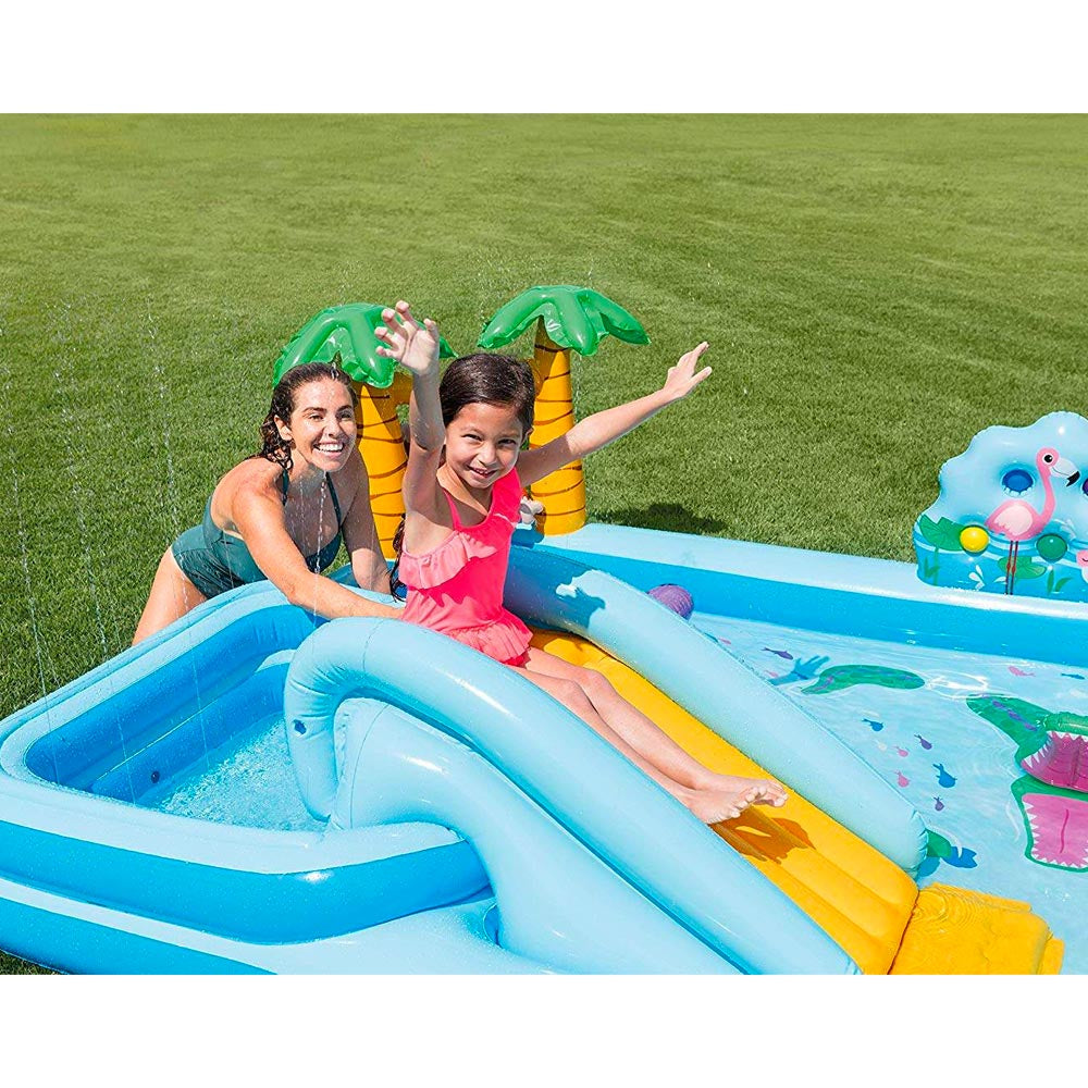 INTEX Jungle Kids Pool 8.5ft | Inflatable Splash Pool