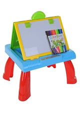 3-in-1 Learning Activity Desk for Kids – Whiteboard, Chalkboard & Projector