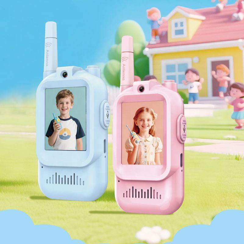 2pcs Kids Video Walkie Talkie with Screen | Rechargeable 2-in-1 Video Intercom Toy