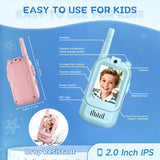 2pcs Kids Video Walkie Talkie with Screen | Rechargeable 2-in-1 Video Intercom Toy