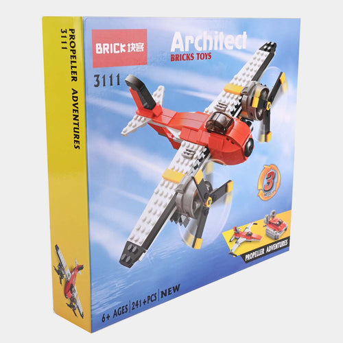 3-in-1 Architect Airplane Block Set – Build 3 Plane Models | STEM Construction Toy for Kids