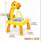 3-in-1 Kids Drawing Projector Table with Giraffe Lamp