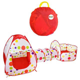 3-in-1 Pop-Up Tunnel Tent Set – Play Tent, Crawl Tunnel & Ball Pit for Kids