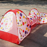 3-in-1 Pop-Up Tunnel Tent Set – Play Tent, Crawl Tunnel & Ball Pit for Kids
