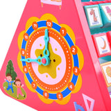 5-in-1 Multifunction Learning Shelf with Drawing Board & Alphabet Blocks