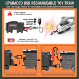 Holy Fun DIY Train Track Set with Steam Smoke & Passenger Car
