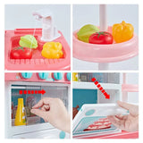 65-Piece Spraying Mist Kitchen Set with Lights, Sound &amp; Real Water Tap