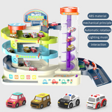 Multi-Level Parking Garage Toy with Elevator & Ramps for Kids