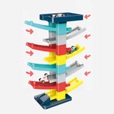 Gliding Railcar Building Blocks Track Set for Kids