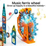 3D Magnetic Ferris Wheel Pipeline Building Blocks - 71 Pcs