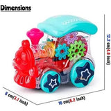 Transparent Gear Train with 3D Lights & Sound Toy for Kids