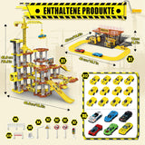 LumenVela 203 Pcs DIY Car Parking Lot & Track Set