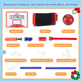 Kids Basketball Set with 2 Hoops, Backboards & Air Pump