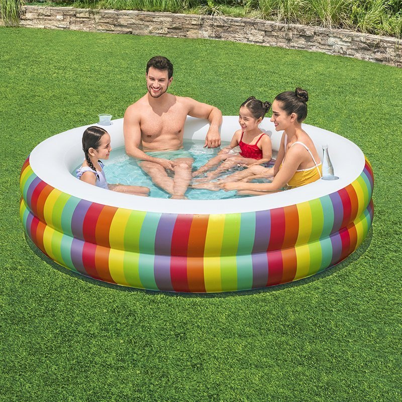 BESTWAY Rainbow Dream Pool 6.9ft | Kids Inflatable Pool