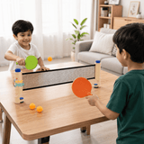 Adjustable Table Tennis Retractable Net Set with Paddles & Balls