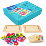 Wooden Number Blocks Puzzle Board for Kids – Montessori Toy