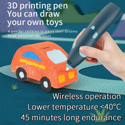 3D pen drawing in mid-air detail