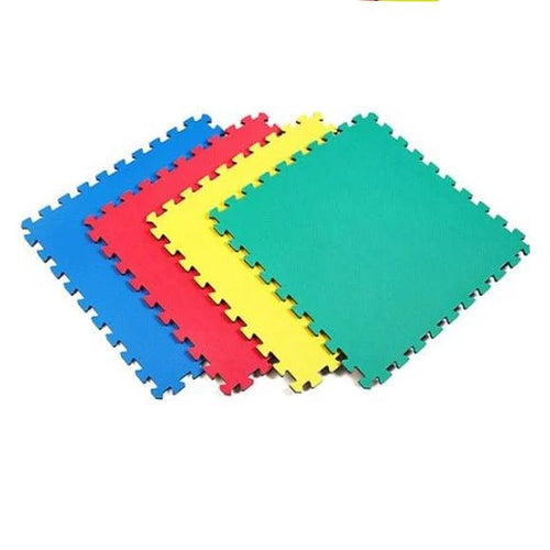 Foam mat tiles laid out on nursery floor