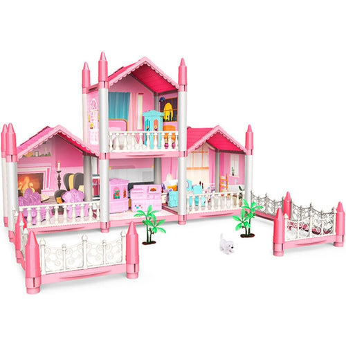 4-Room Doll House Villa Set front view