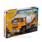 Construction Cement Mixer Truck Building Block Set – 654 Pieces
