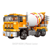 Construction Cement Mixer Truck Building Block Set – 654 Pieces