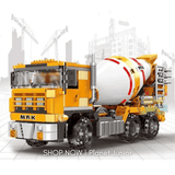 Construction Cement Mixer Truck Building Block Set – 654 Pieces