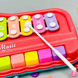 2-in-1 Piano Xylophone Musical Toy with Mallet for Kids