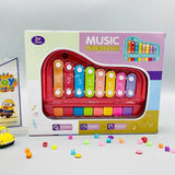 2-in-1 Piano Xylophone Musical Toy with Mallet for Kids