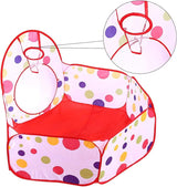 3-in-1 Foldable Tunnel Tent House for Kids - Red