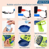 132-Hole Automatic Bubble Gun – Rechargeable Bubble Machine for Kids