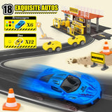 LumenVela 203 Pcs DIY Car Parking Lot & Track Set