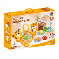 Kids kitchen sink toy set - dishwasher play kit different angle