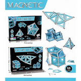 3D Magnetic Sticks & Balls Building Set – 66 Pcs