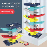 Gliding Railcar Building Blocks Track Set for Kids