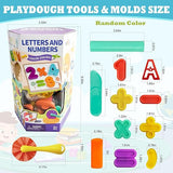 Letters & Numbers Playdough Set – Educational Molds for Kids