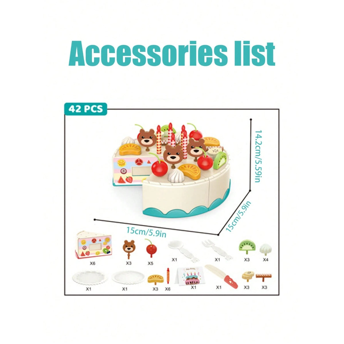 Kids cake kitchen playset - different angle view