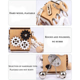 Wooden Busy Cube Sensory Fidget Toy for Toddlers