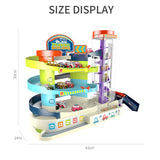 Multi-Level Parking Garage Toy with Elevator & Ramps for Kids