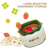 Huanger Montessori Flower Pegboard Bucket Toy for Toddlers
