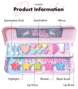 Kids Makeup & Stationery Box – 2-in-1 Pencil Case with Eyeshadow Set
